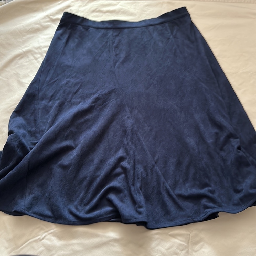 Christopher & Banks Women's/M Brown Suede Like skirt elastic waist